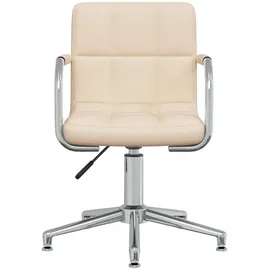 vidaXL Bürostuhl Drehbar Stoff Creme