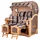 Mr. Deko bene,iving Strandkorb Komplettset Ammersee Grande XL Teak Bullauge PE grau Modell 583 inkl. Liftersystem Schutzhülle Doppelrollen Glasbecherhalter