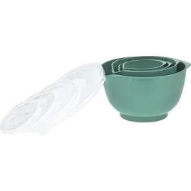 Rosti Rührschüssel Set 4tlg. mit Deckel, Margrethe türkis Nordic Green, 0,25+0,5+1,5+3,0L