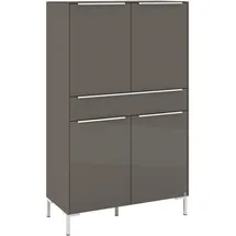 Set One by Musterring Highboard Reno 92 x 42 x 154 cm Grau