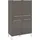 Set One by Musterring Highboard Reno 92 x 42 x 154 cm Grau