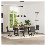 vidaXL Esszimmerstühle 6 Stk. Schwarz Kunstleder