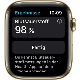 Apple Watch Series 6 GPS + Cellular 44 mm Edelstahlgehäuse gold, Sportarmband dunkelmarine