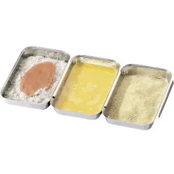 Küchenprofi Panierset, 3er Set, Panierschalen zum sauberen Arbeiten beim panieren, marinieren und portionieren, 1 Set = 3 Stück