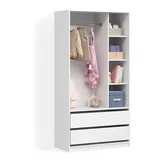 livinity® Kinderkleiderschrank Trento 100 x 200 cm Holzwerkstoff weiß