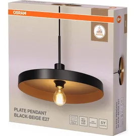 Osram Decor Plate 1-flg. Ø 40 cm Stahl Schwarz/Beige