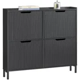 SoBuy Schuhkipper 100 x 91 x 19 cm geschlossen schwarz