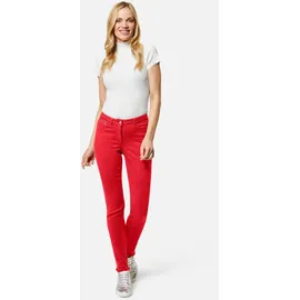 Madeleine Mid Waist Skinny-Hose mit Fransen in rot | Gr.: 44