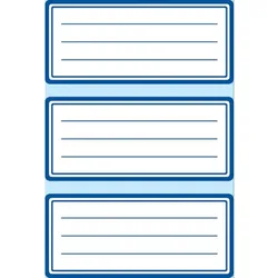HERMA Buchetiketten, blaue Randgestaltung, 76 x 35 mm
