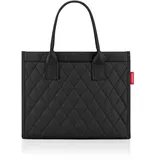 Reisenthel daily shopper rhombus black – Moderner, geradliniger Shopper für jeden Anlass - praktische Handtasche, groß genug für Ihre Einkäufe und Ihre Alltagsgegenstände
