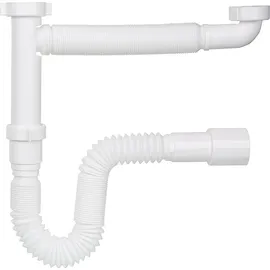 BONOMINI Kunststoffsiphon weiß, flexibel DN40 (1 1/2''), Ø 40-50mm
