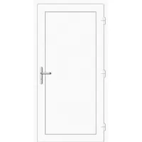 RC2 Nebeneingangstür Aluminium "DIANA-G" 69 mm Weiß RAL 9016 beidseitig außen öffnend DIN rechts