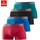S.Oliver Bodywear Boxer blau / petrol / rot / schwarz S 4er Pack