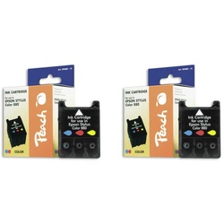Peach Doppelpack Tintenpatronen color kompatibel zu Epson T020C*2, C13T02040110