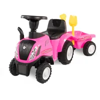 Lemodo Rutschauto Traktor New Holland mit Anhänger, pink