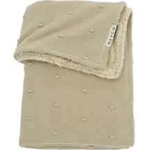 Meyco Baby Mini Knots Teddy 75x100 cm) Minikrippendecke - sand - One Size