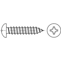 Industrial Quality Supplies ISO 7049 Linsen-Blechschraube mit Phillips-Kreuzschlitz PH,
