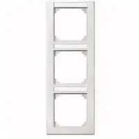 Merten Rahmen 3fach mit Beschriftungsträger, senkrechte Montage, polarweiß