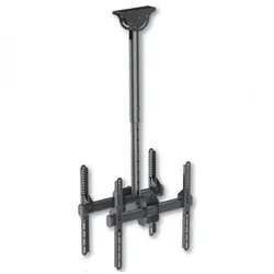 Techly Universal Ceiling Support - Klammer - für 2 LCD-Displays - Stahl - Schwar