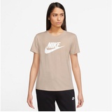 Nike Damen Shirt W NSW TEE ESSNTL ICN FTRA, SANDDRIFT/WHITE, M