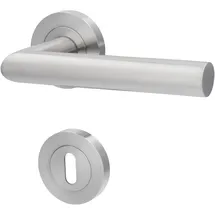 Alpertec BB-Rosettengarnitur Solid 9 Edelstahl Silber