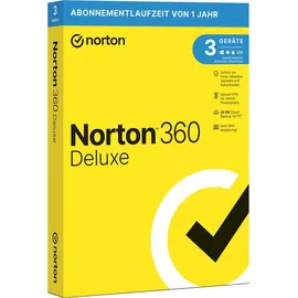 NortonLifeLock Norton 360 Deluxe 25 GB 3 Geräte 1 Jahr ESD ML Win Mac Android iOS