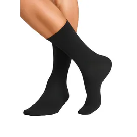 John Devin Businesssocken JOHN DEVIN, Herren, Gr. 47-48, schwarz (6x schwarz), Baumwollmischung, unifarben, elastisch, Socken, lange Form, wertig in Box verpackt