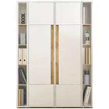 furn.design Center Aktenschrank 140 x 40 x 200 cm weiß