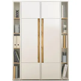 furn.design Center Aktenschrank 140 x 40 x 200 cm weiß