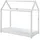 Vipack Hausbett Set CABANE mit Matratze, Liegefläche 70 x 140 cm Kiefer weiß - Weiß