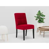 Home Affaire 4-Fußstuhl »Elda«, (Set), 2 St., Polyester, 2 verschiedenen Bezugsqualitäten, mehrere Farbvarianten, Sitzhöhe 51cm rot + schwarz)