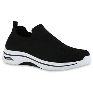 VAN HILL Slip Ons in Schwarz Weiss