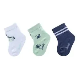 Sterntaler Baby-Söckchen 3er-Pack U-Boot weiß, 17/18
