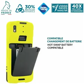 Mobilis PROTECH Case+Handstrap Zebra TC22/27 Safety yell sof,