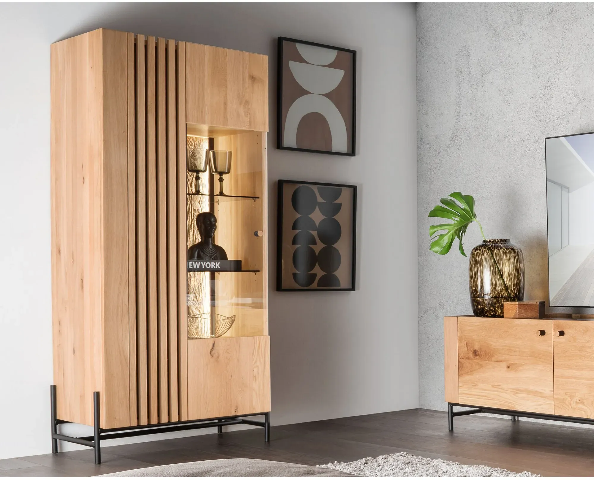 Massivholz »Ascona« Highboard VIII  – erhältlich in 66 Ausführungen