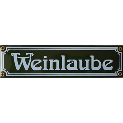 Elina Email Schilder Metallschild "Weinlaube", (Emaille/Email)