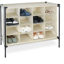 Relaxdays Schuhregal 84 x 65 x 36 cm beige / beige