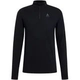 Odlo Herren Merino 200 Turtle Neck Zip Longsleeve (Größe XL, schwarz)