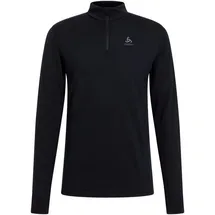 Odlo Herren Merino 200 Turtle Neck Zip Longsleeve (Größe XL, schwarz)