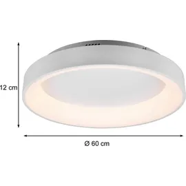 Trio LED Deckenleuchte Girona Weiß matt 120 mm x 600 mm x 600 mm