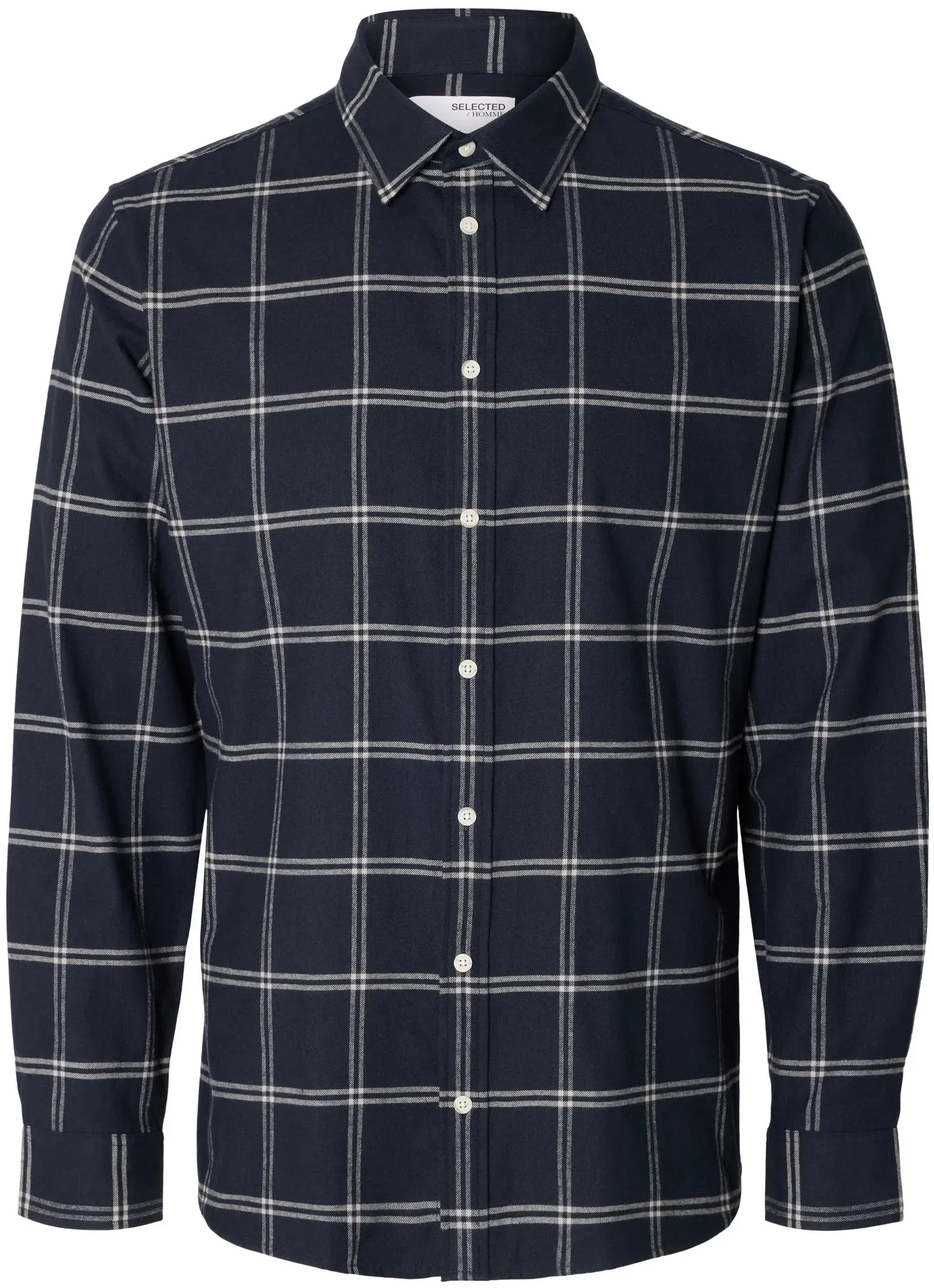 SELECTED HOMME Langarmhemd »SLHSLIMOWEN-FLANNEL SHIRT LS NOOS« SELECTED HOMME dark sapphire M