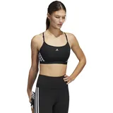 Adidas Aeroreact Training Light-Support 3-Stripes Bra Sport-BH, Black/White, M