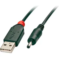 Lindy USB-Kabel USB 2.0 USB-A Stecker, DC Stecker 2,5 mm 1.50 m Schwarz 70265