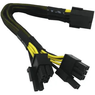 COMeap 8-Pin PCIe Splitter Kabel – GPU VGA PCIe Female auf Dual 8-Pin (6+2) Male PCIe Power Adapter – Geflochtene Verlängerung (23 cm)