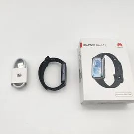 Huawei Band 11 Schwarz 28,2 mm Aluminiumgehäuse Fluorelastomerarmband Schwarz