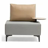 INKOSPOR Inko - Multifunktions-Sessel Lavacca light grey/caramell variabler Loungesessel Outdoorsessel 85x85x42
