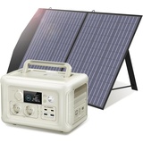 ALLPOWERS R600 Solargenerator, 2x 600W (1200W Spitze) AC Ausgang, 299WH LiFePO4 Batterie Tragbare Powerstation mit 100W Solarpanel, Mobile Stromversorgung für Garten Reise Camping Wohnmobil Notfall