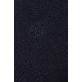Bugatti V-Ausschnitt-Pullover BUGATTI "Basic Essential", Herren, Gr. L, blau (marine), Sweatware, 100% Baumwolle, regular fit, V-Ausschnitt, Rippbündchen, Pullover, aus reine Baumwolle