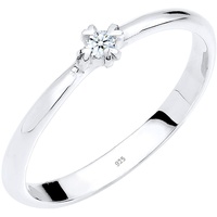 Elli DIAMORE Ring Damen Solitär Verlobung Diamant 0.03 ct. 925 Silber