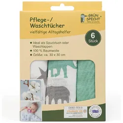 Pflege-/Waschtücher 30x30cm - grün